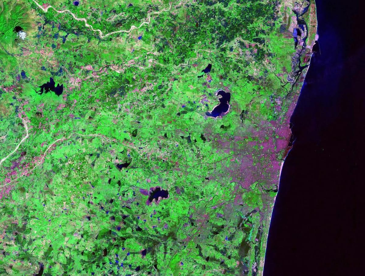 harta prin satelit de Chennai