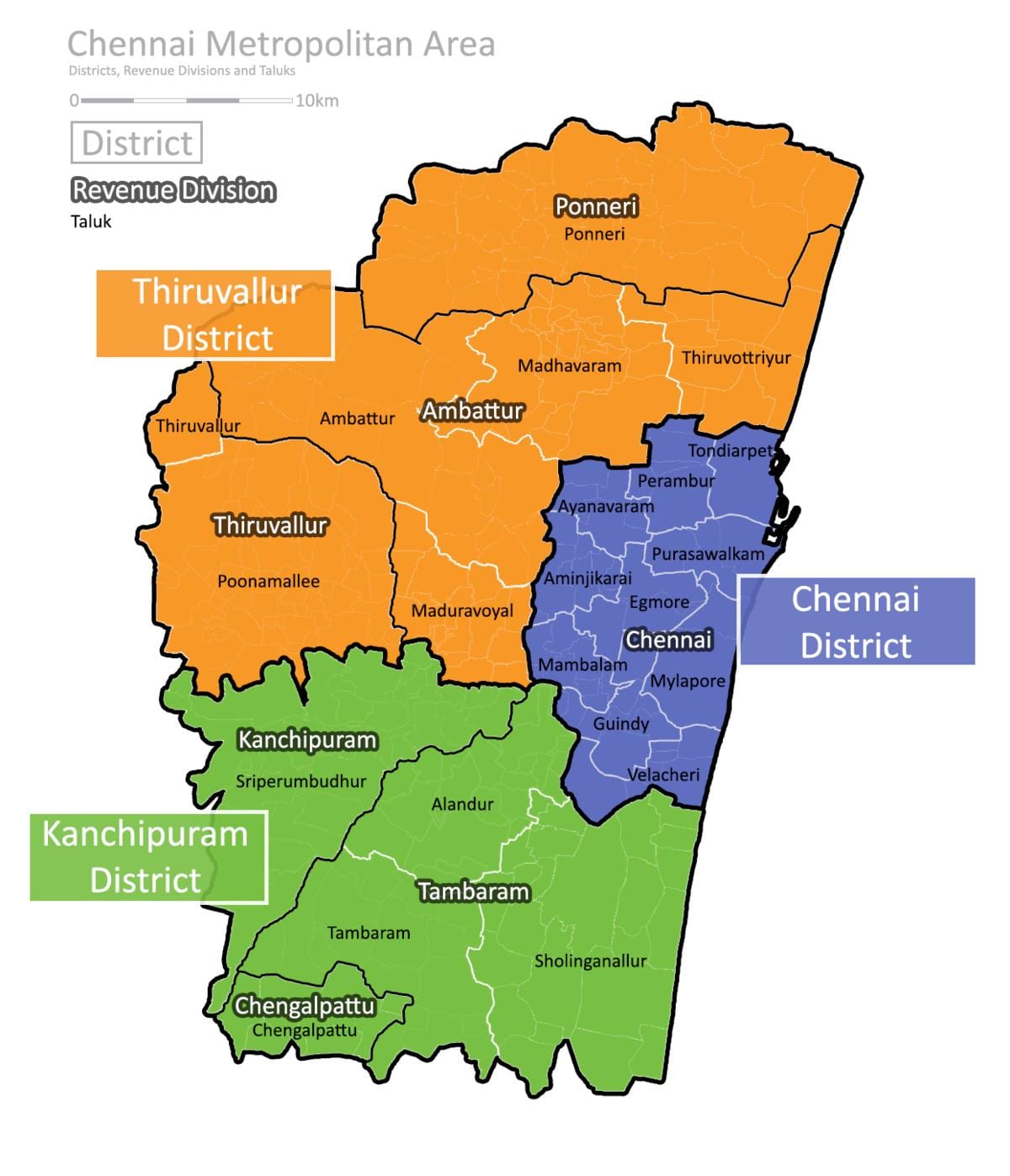 harta de localizare Chennai
