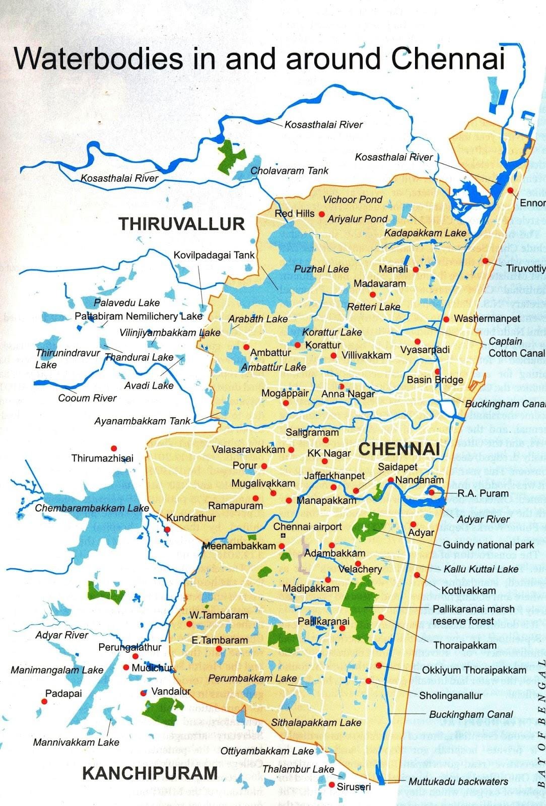 râu harta Chennai
