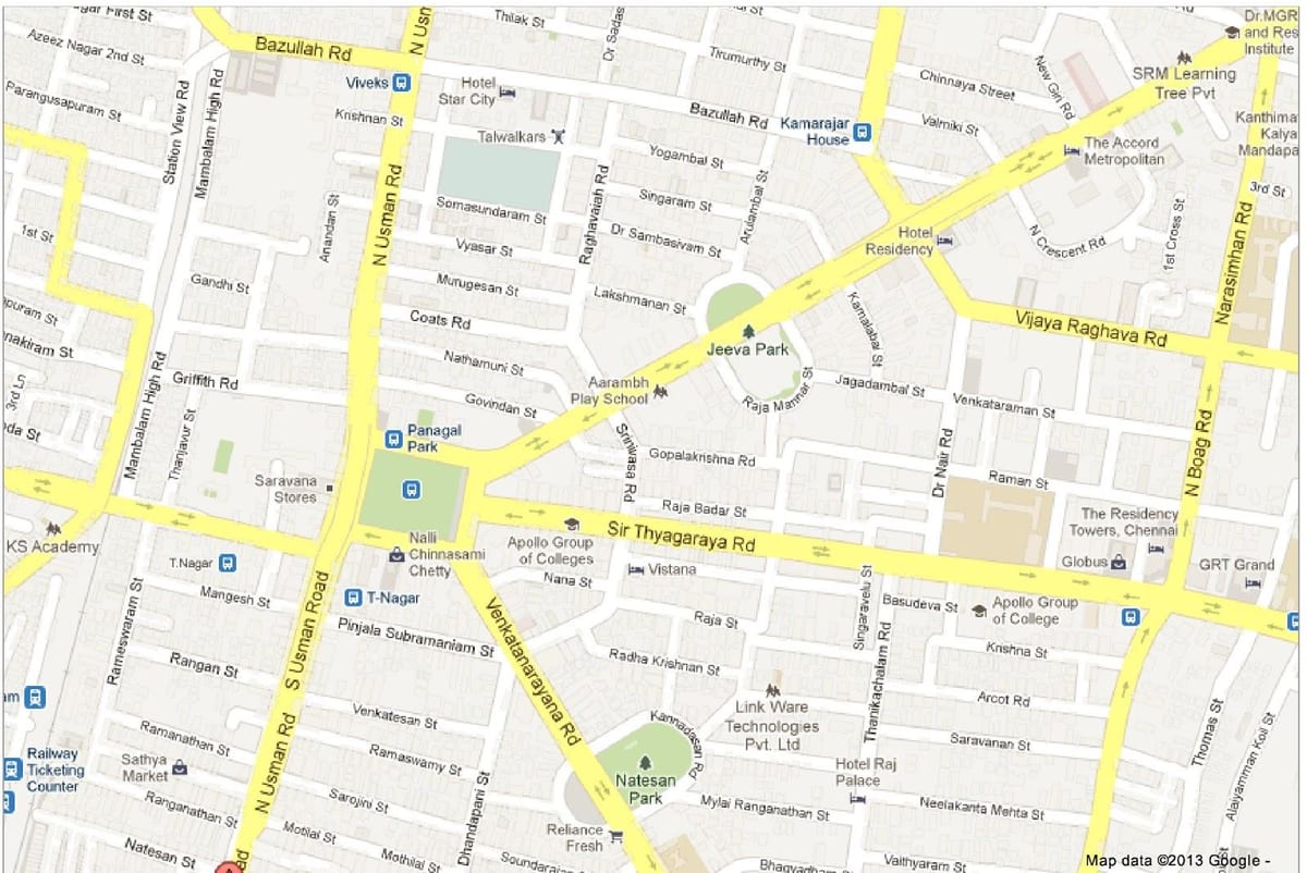 harta Chennai t Nagar