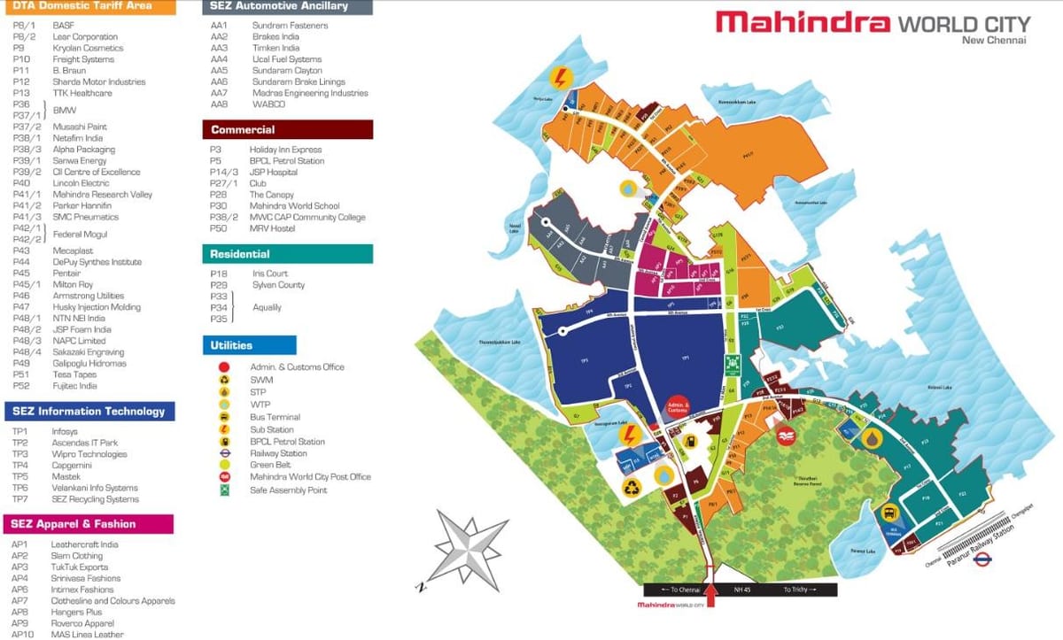 harta Mahindra oraș Chennai