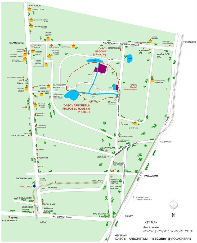 Velachery Chennai arată hartă