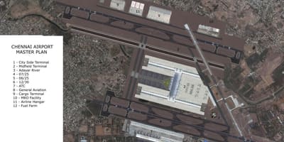 Harta Chennai aeroport