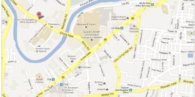 Anna Salai Chennai arată hartă