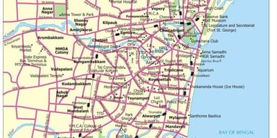 Rutiere hartă Chennai