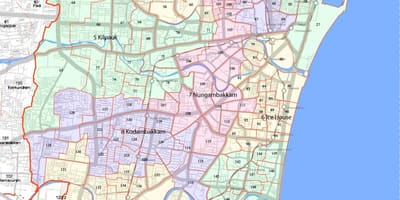 Mai mare Chennai corporation hartă