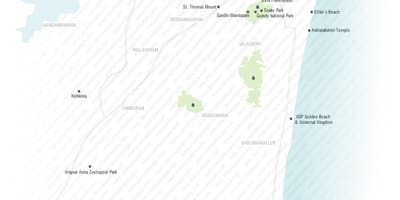 Hartă turistică a centru oraș Chennai din Chennai