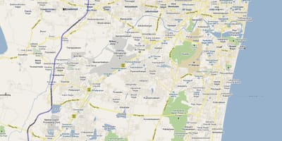 Harta traseu Chennai