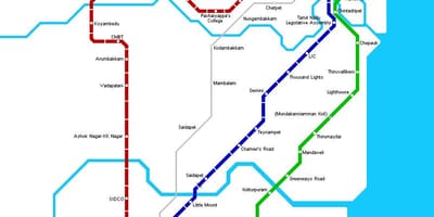 Chennai stații de metrou hartă