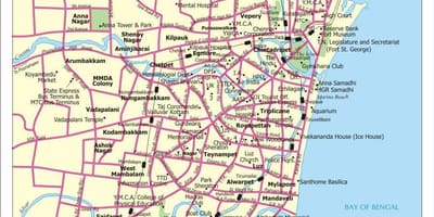 Chennai pe harta