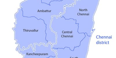 Chennai limita hartă